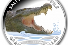Australian Saltwater Crocodile - Graham 2014 $1 Silver Colour Printed Proof coin