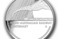 Trans Australian Railway One Dollar proof silver C Mintmark