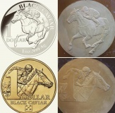 Black Caviar Coins and respective plaster models