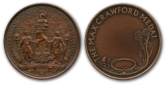 Max Crawford medal obv and rev